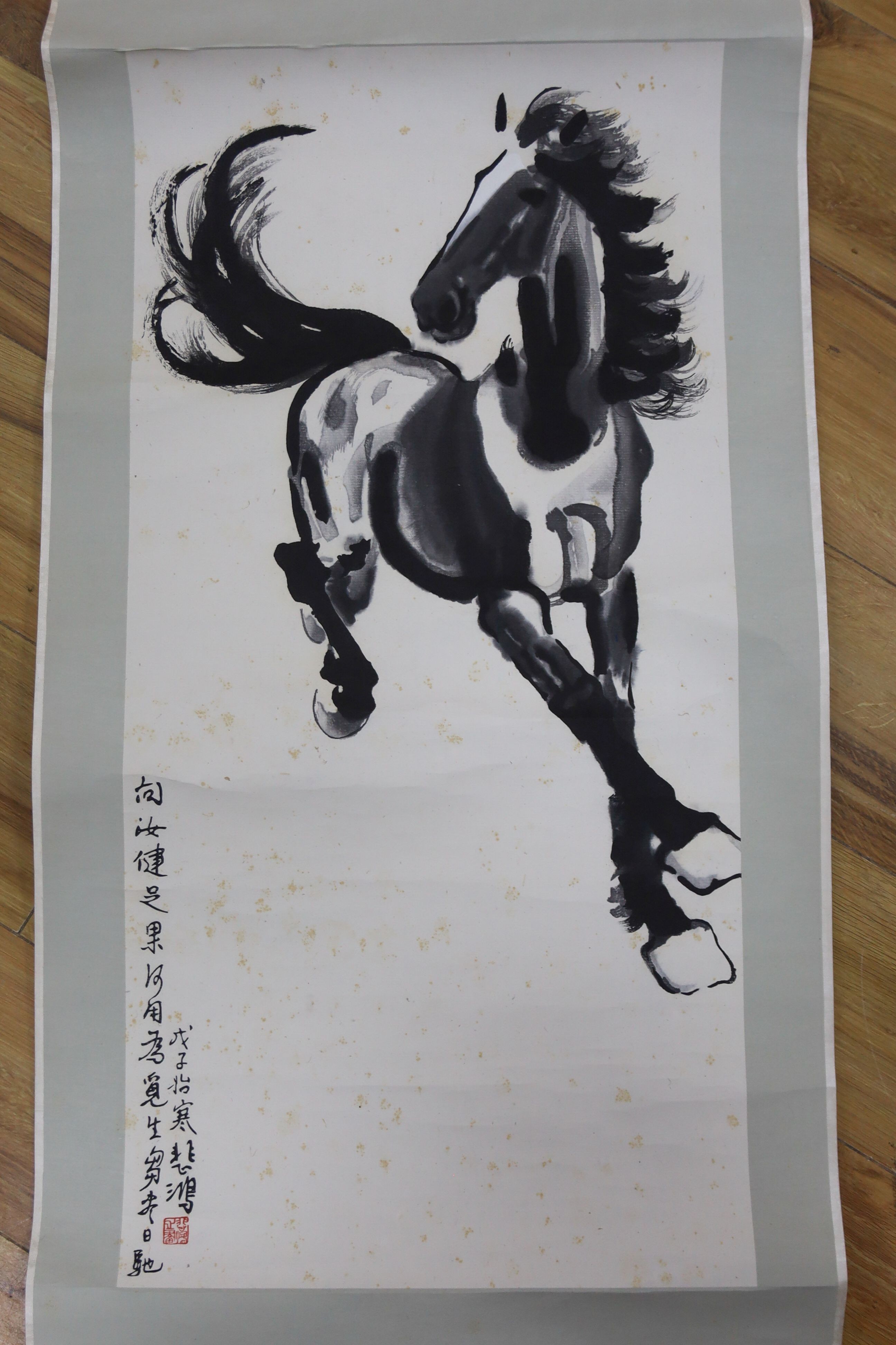 After Xu Beihong printed scroll
